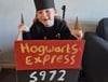 All aboard the hogwarts express , Tia age 6