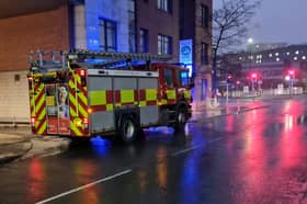 A fire engine at the scene of the emergency incident on Meadow Street, Sheffield. Picture: David Kessen, National World
