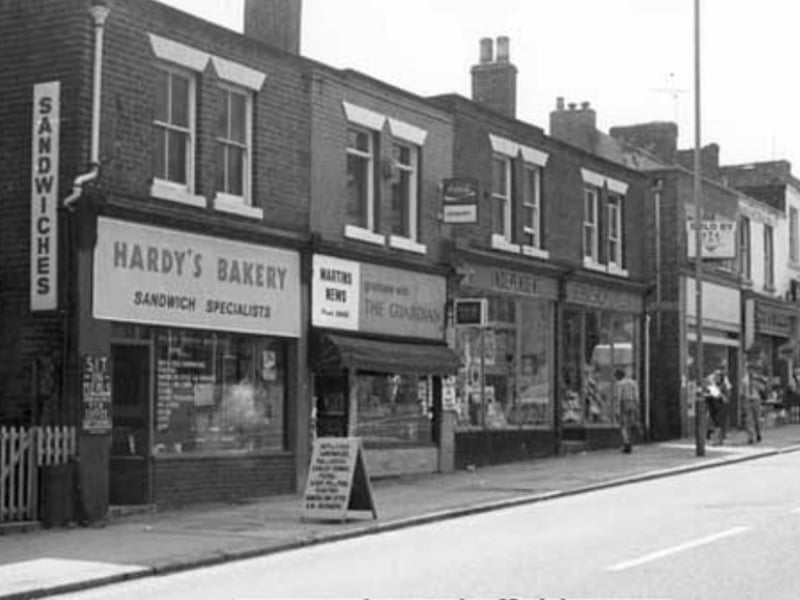 Hardy's Bakery, on Glossop Road, Sheffield, in 1983