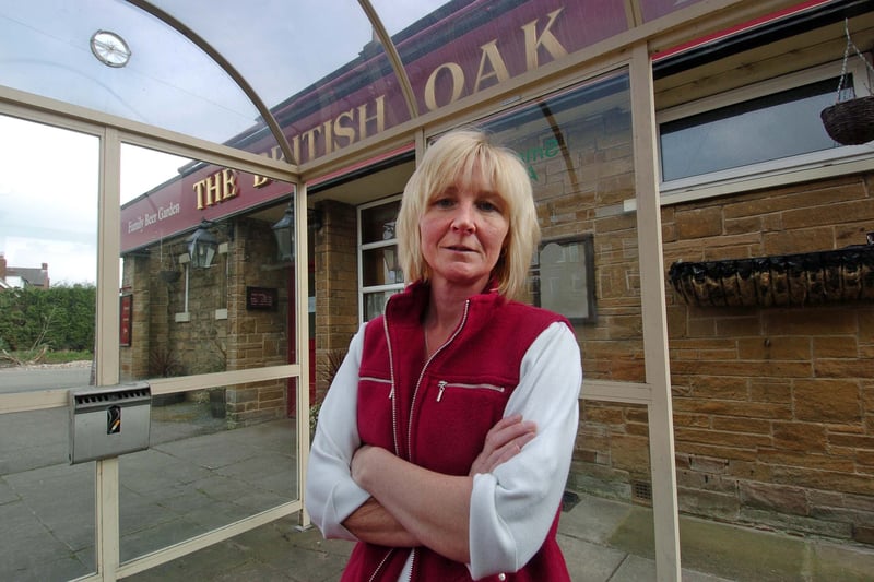 Do you remember landlady Vicky Wood? She ran the The British Oak. She is pictured in April 2007 with a  smoking shelter put up for the new smoking laws which she then found needed planning permission. 