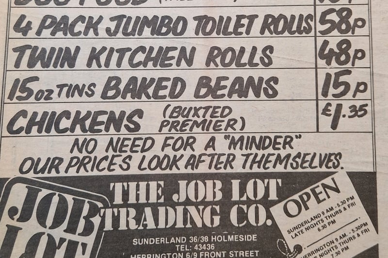 Who didn't love a trip to Job Lot where baked beans were 15 pence and chickens were £1.35.