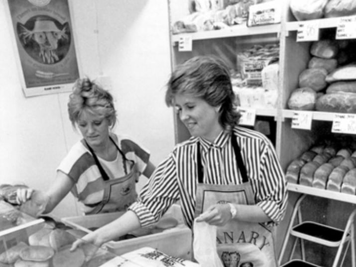 Bakery stall at Crystal Peaks Indoor Market in August 1988