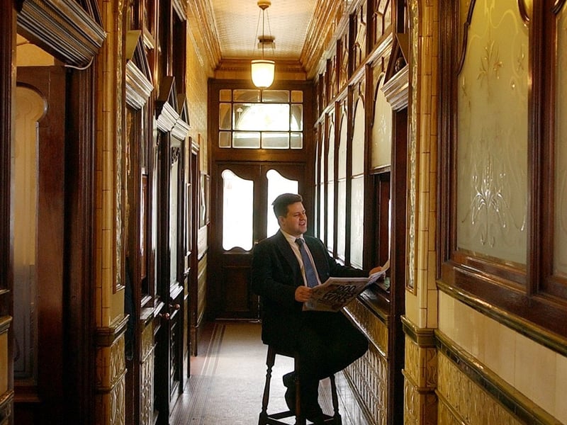 Landlord Gary Eve pictured in the corridor at the Garden Gate in February 2005.