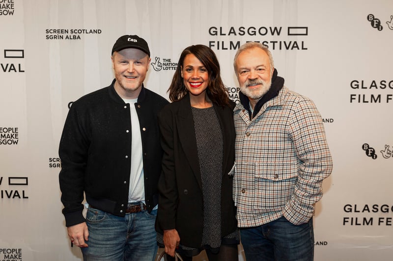 Graham Norton, Jean Johansson & Garry Lamont appeared at the Glasgow Film Festival 2024 opening gala. 