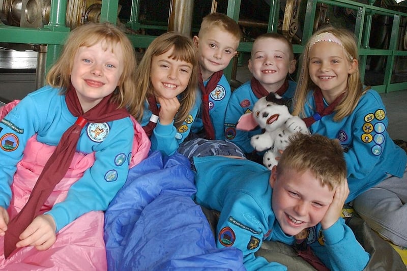 Members of the First Houghton Beavers won a competition to have a sleepover at the Ryhope Engine Museum in 2008.
Here are some of the excited prize winners.