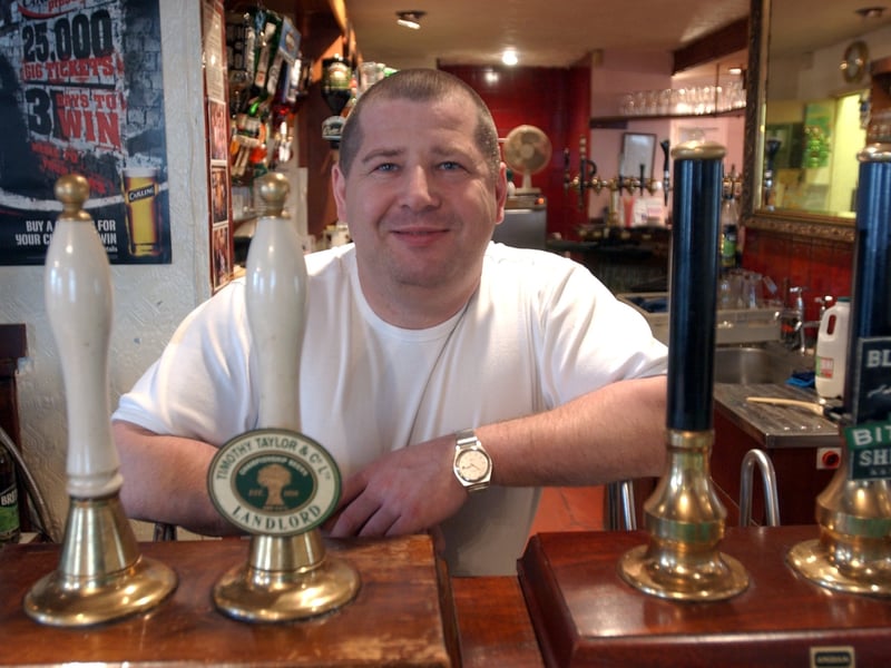 The Old Vic landlord Craig Seddon behind the bar in January 2004.