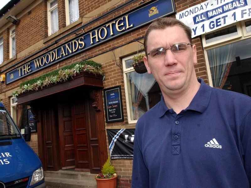 David Pilling, landlord of The Woodlands Hotel, pictured in March 2004.