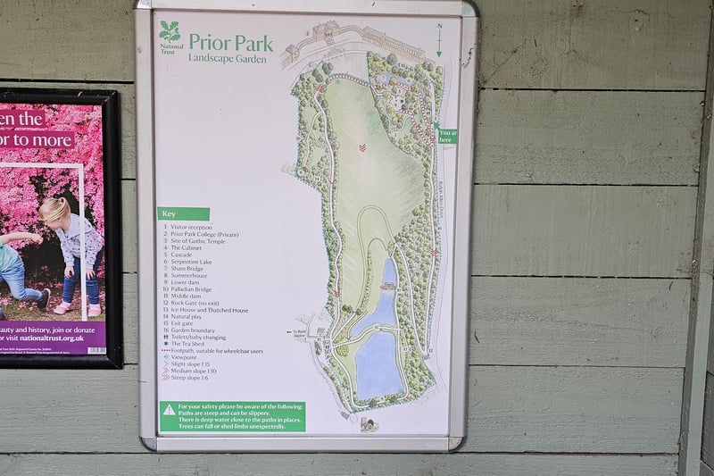 A map of the park with details of the landmarks can be found on the information centre's wall.
