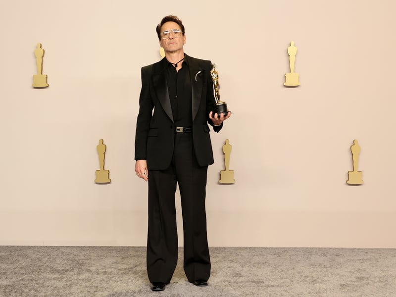 Robert Downey Jr was among the best dressed guests at the 2024 Oscars. Images: Getty