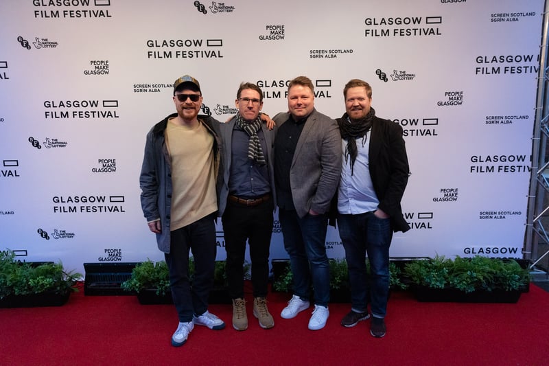 Members of the football team from the Home Game at the Glasgow Film Festival. 
