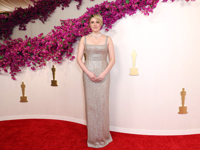 Barbie director Greta Gerwig attends the 96th Annual Academy Awards.