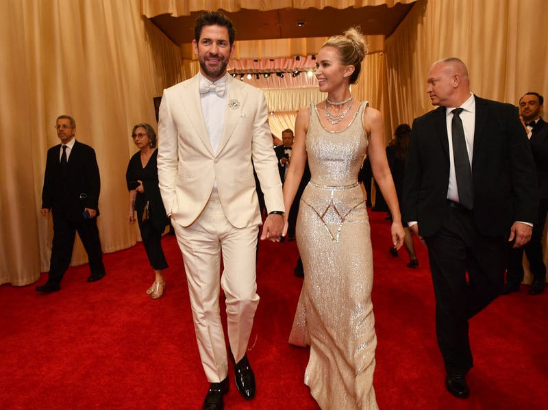 John Krasinski and Emily Blunt attend the 96th Annual Academy Awards. 