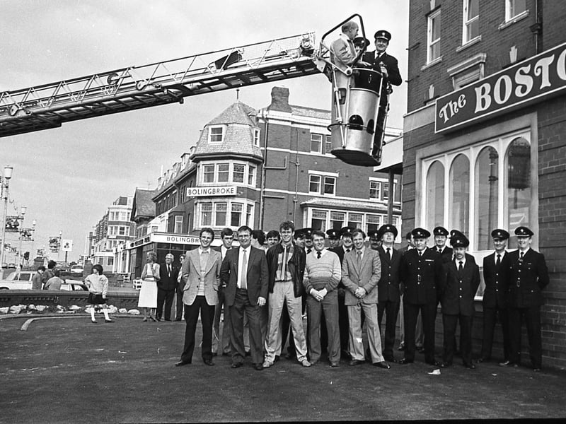 A team of 30 brave fireman gatthered at the scene of a £500,000 blaze - ten months after it was put out. The firefighters gathered at Blackpool's Boston Hotel to see their chief officer re-open the seafront building after a remarkable refurbishment