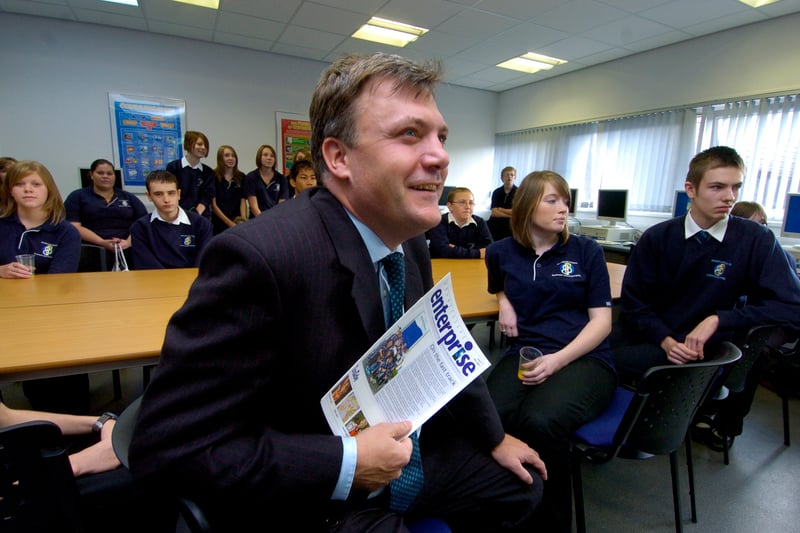 Ed Balls, Secretary of State for Children, School and Families, visited Bruntcliffe High School i9n October 2007.