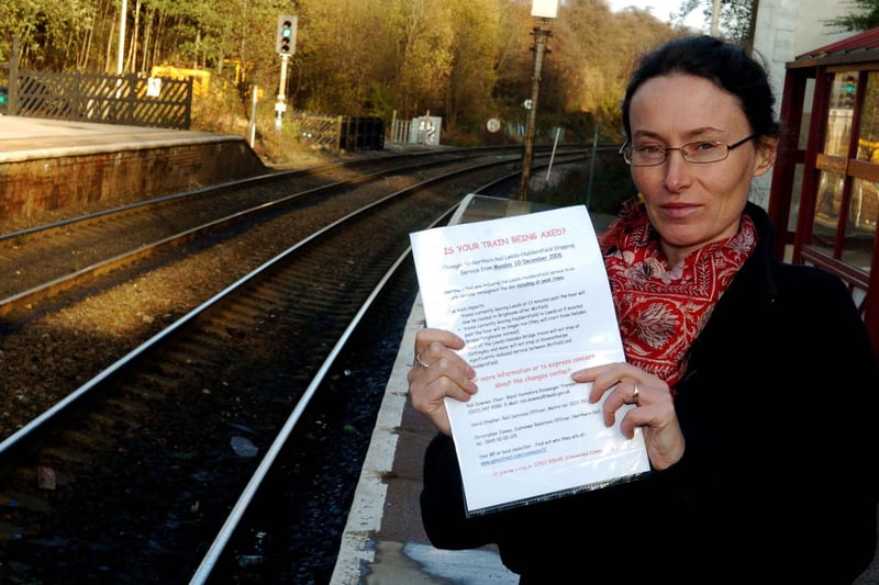 November 2007 and Catriona Lawrie was complaining about reduced services from Morley Train Station. She started putting up leaflets telling people about the changes.
