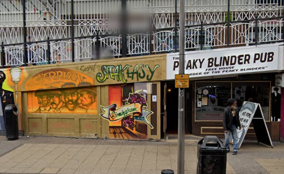 The Peaky Blinder is a pub on Dale End in the city cente. It was renamed the Garrison, but as of 2024 has closed down. There is some Peaky Blinders art on the walls outside the venue