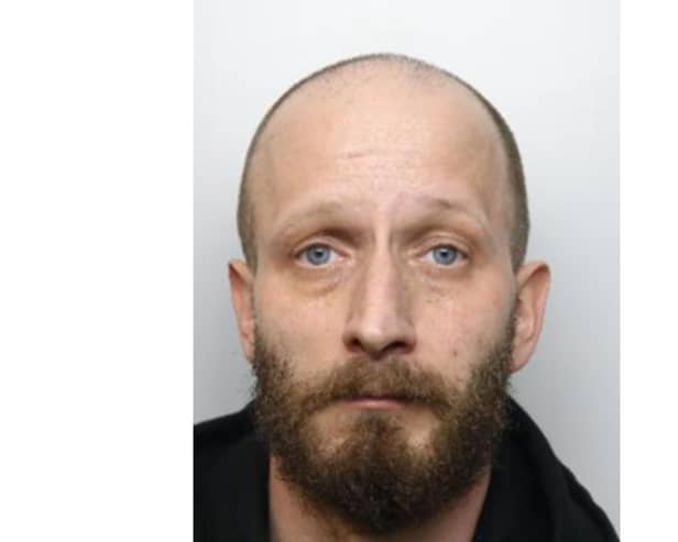 South Yorkshire Police are searching for Phillip Taylor, 38, from Canklow, Rotherham, who is wanted in connection with reports of assault, criminal damage, arson and threats of theft in March 2024.
