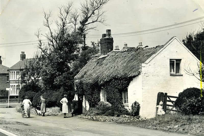 Wade's Cottage ,on the corner of Clifton Road and Cherry Tree Road North, was over 250 years old when this photograph was taken in 1957