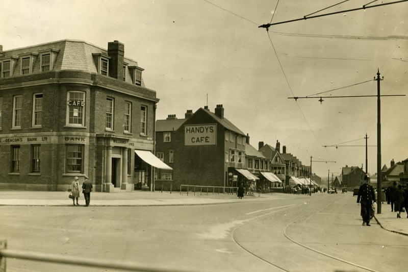 These buildings on Red Bank Road in 1928 can still be seen today with a few alterations and additions.