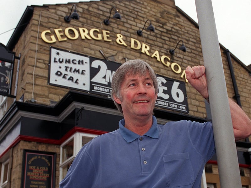 Former Scottish international footballer, Jim McCalliog took over the George & Dragon pub. Pictured in November 1999.