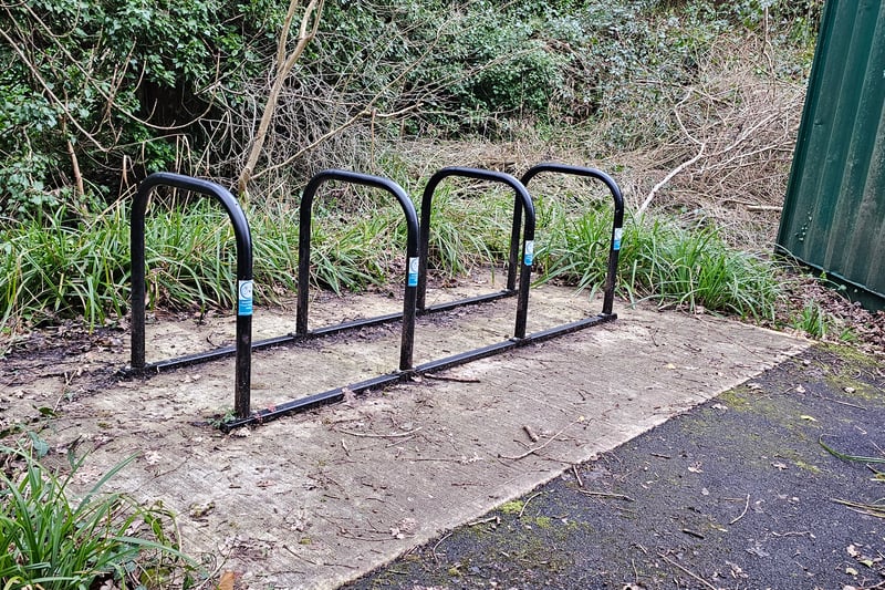 Bike racks are available next to the main entrance to the reserve.