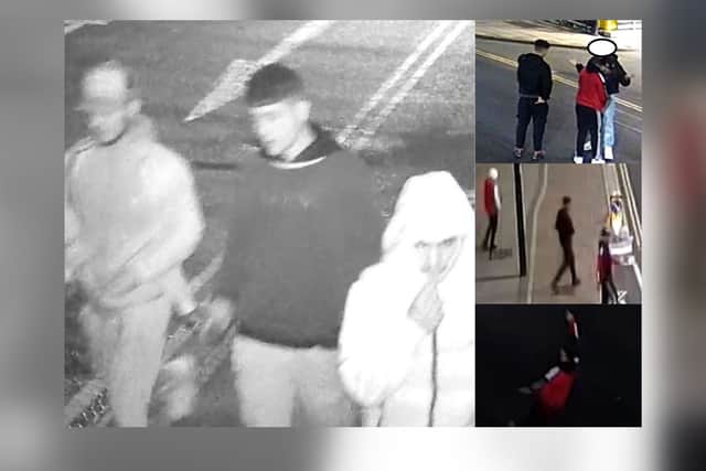 CCTV trawls of the area have taken place and officers are now keen to identify the men in the images as they feel they may be able to help their investigation into an alleged robbery in Sheffield city centre 