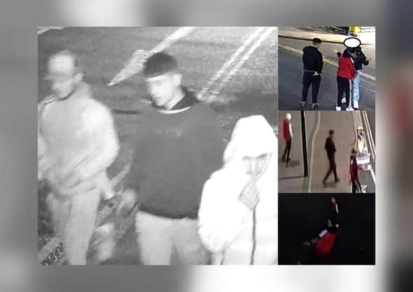 CCTV trawls of the area have taken place and officers are now keen to identify the men in the images as they feel they may be able to help their investigation into an alleged robbery in Sheffield city centre 