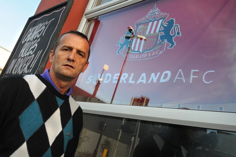 Alan Wallace outside the pub in this Sunderland Echo reminder from October 2012.