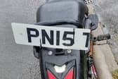 After arresting the bike's rider, South Yorkshire Police said: "We couldn't help think about the choice of plate for the rear and if it wasn't just missing an (E) somewhere."