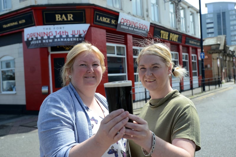 Bar manager Rachel McDonald and kitchen manager Kelsey Taylor were ready for the grand re-opening of The Fort in 2017.