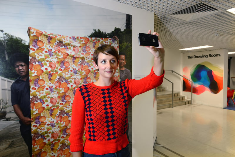 Rebecca Travis took a "selfie" during the "You Are The Company In Which You Keep" exhibition at the Northern Gallery for Contemporary Art, 11 years ago.