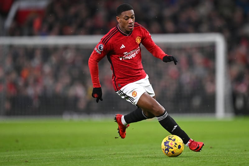 Martial is sidelined with a groin problem.