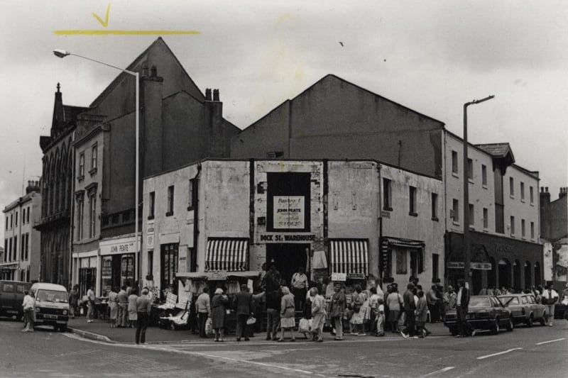 The corner of Dock Street and Adelaide Street in 1982