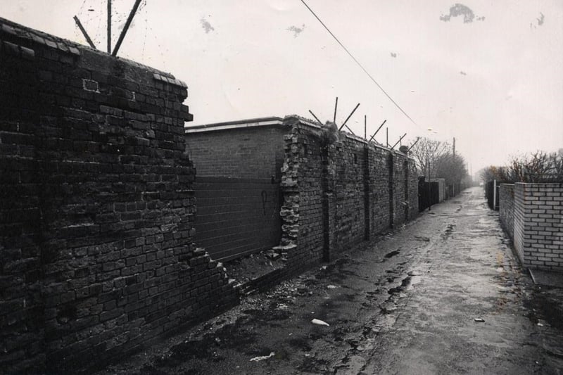 This was 1985 when the council allowed a man to knock down a chunk of the old Fleetwood barracks wall at the back of Bramley Avenue