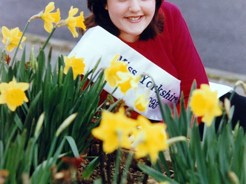 This is Garforth's Catharine Hey who waschosen as the Miss Yorkshire RL Queen in March 1993.