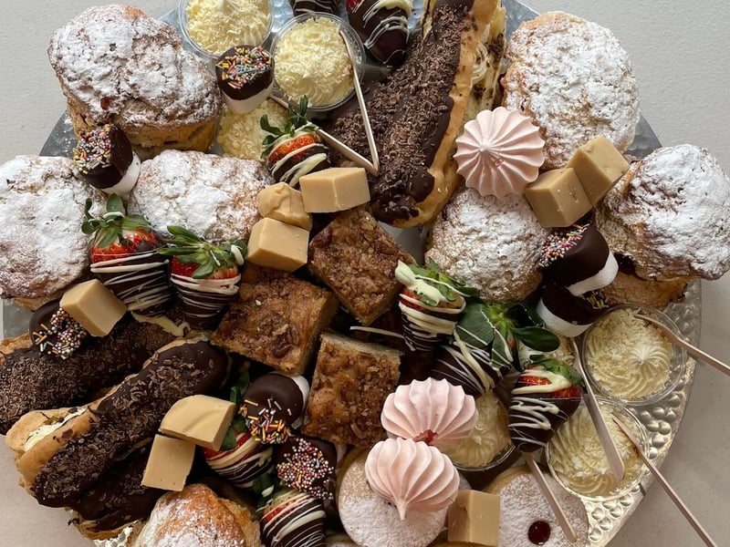 Lavender and Thyme Artisan Catering in Chorley serve up gorgeous dessert platters such as this one.