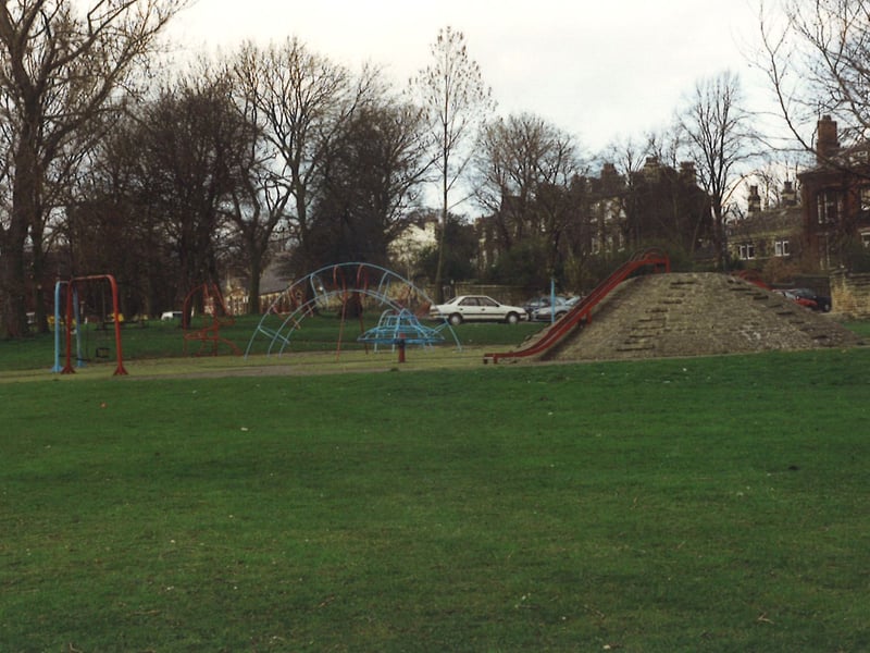 The playground on Woodhouse Cliff, just north of Woodhouse Lane. Pictured in August 1993.
