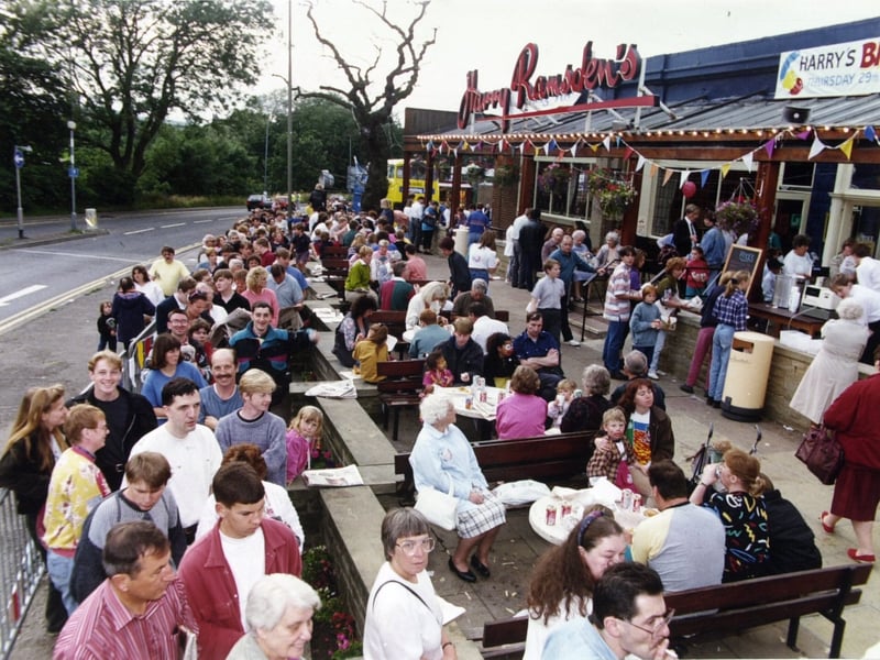 A busy Harry Ramsden's in July 1993.
