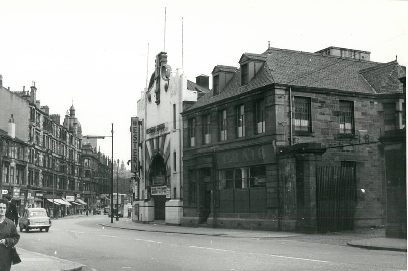 A snapshot of Dumbarton Road in the early 1960s which features the Western Cinema which originally opened in 1916 as the Garrick.