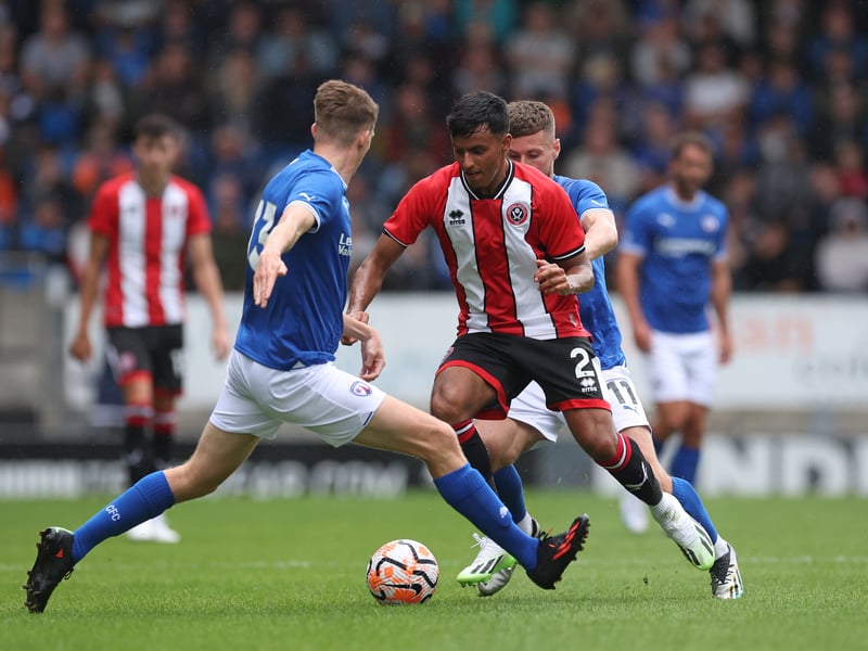 The England youth international left Bramall Lane in the summer on loan to gain more first-team experience but has made just five appearances for Oldham in the National League so far