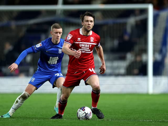 Jay Stansfield played against Middlesbrough and didn't get booked for Birmingham City. He's no longer at risk of a ban. (Photo by Catherine Ivill/Getty Images)