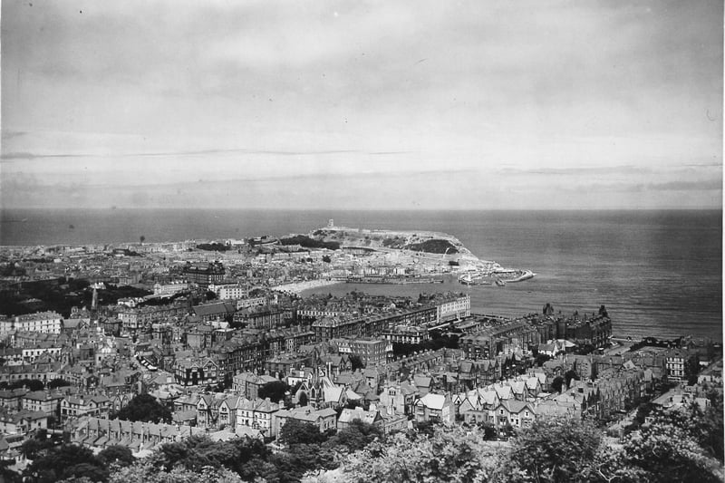 A view of the town from Oliver's Mount in July 1949.