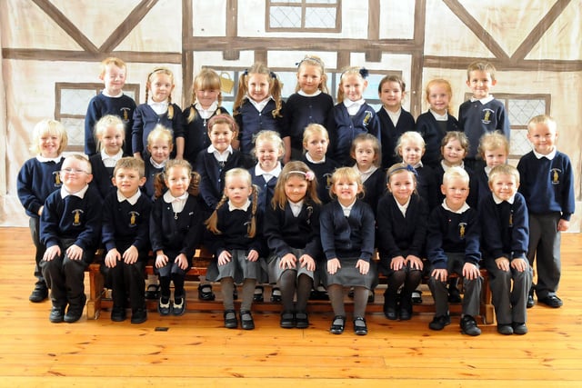 Here's a reminder of St Gregory's RC Primary School in 2014 and it is Mrs Pickering's reception class in the photo.