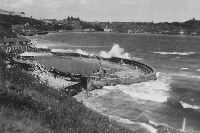 The town's bathing pool pictured in June 1949.