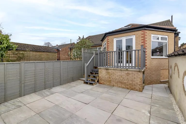 The south-east facing garden has lots of space for furniture and a great degree of privacy.