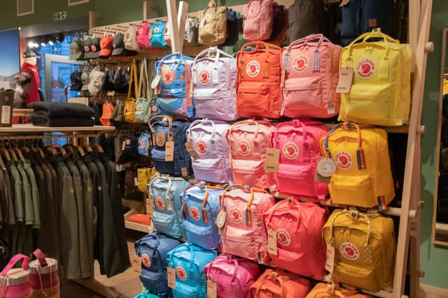 Fjällräven is renowned for its little Kånken backpacks, which cost £95. Its new store in Sheffield opens on March 22.
