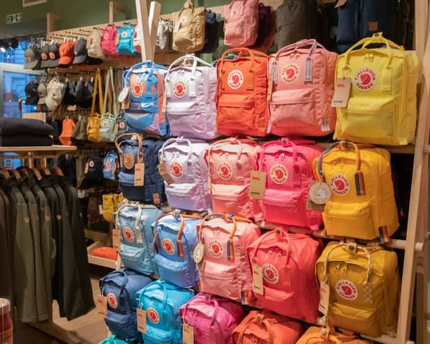 Fjällräven is renowned for its little Kånken backpacks, which cost £95, Its new store in Sheffield opens on March 22.
