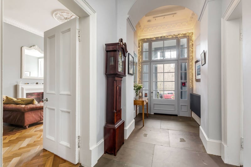 The property has been enhanced by a superb Interior design scheme using a palate of natural tones which highlight the fine period features, decorative cornice work, dado panelling and ornate arches in the hall.