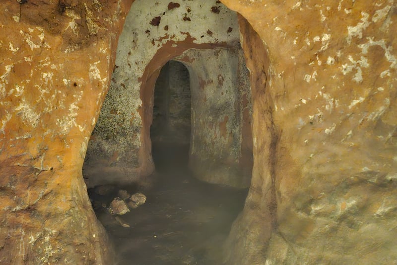 Visitors can explore part of Redcliffe Caves which is normally closed to the public.