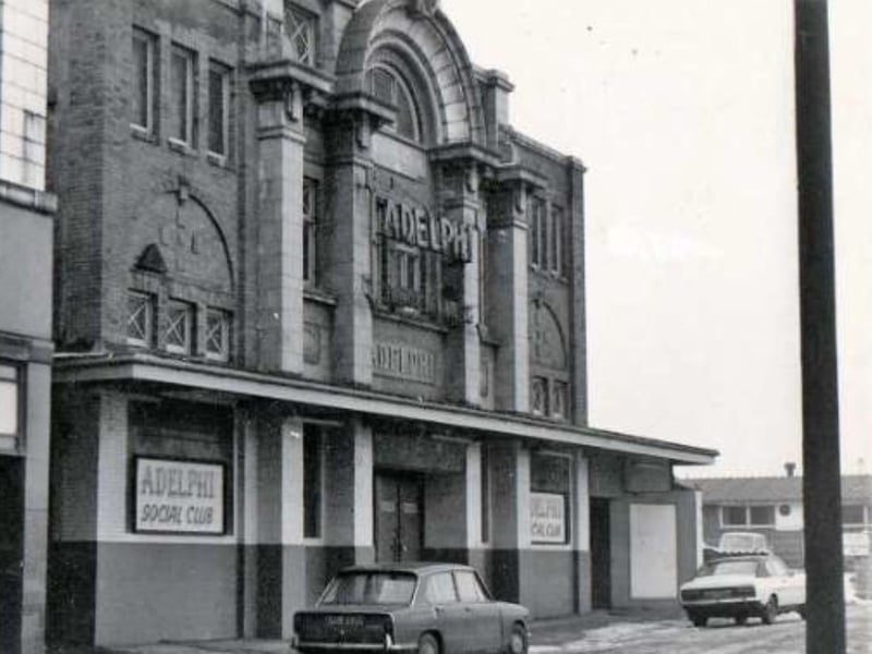 Adelphi Social Club (formerly Adelphi Picture Theatre), on Vicarage Road, Attercliffe, Sheffield, in 1978